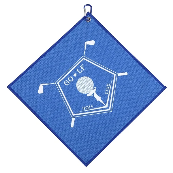 Full Color Microfiber Waffle Golf Towel 1