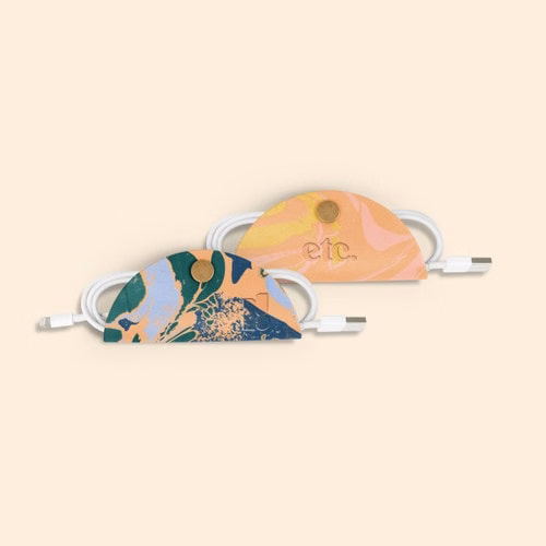 MARBLED LEATHER TECH TACO