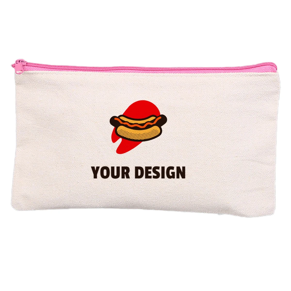 Cotton Canvas Zipper Pouch Full Color Print, custom tote bag with logo imprint 1