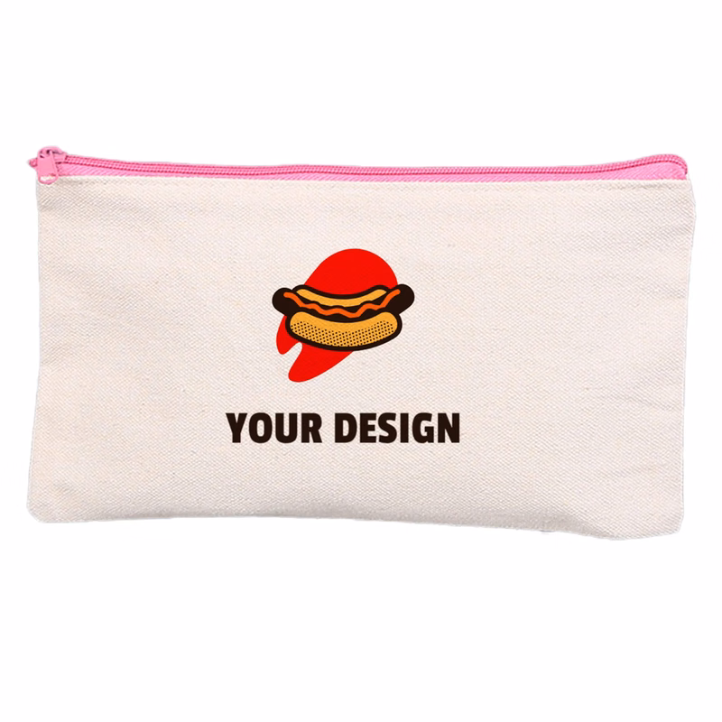 Cotton Canvas Zipper Pouch Full Color Print