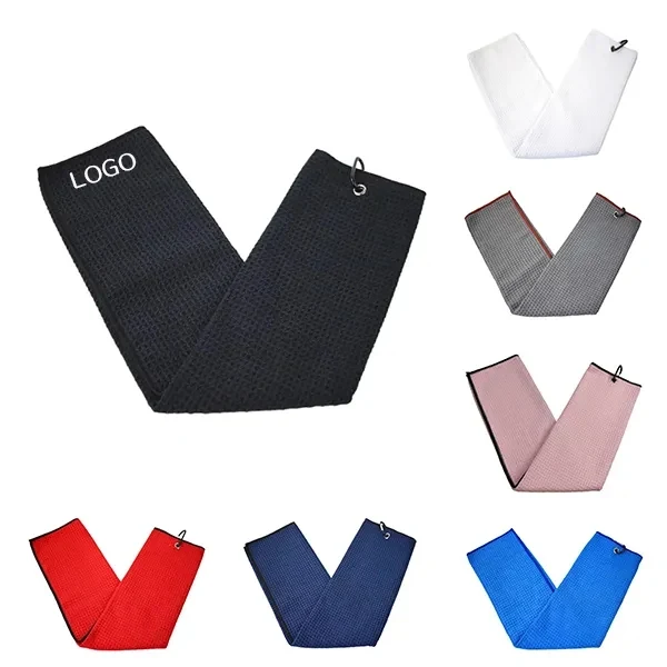 Microfiber Waffle-Weave Golf Towel 1