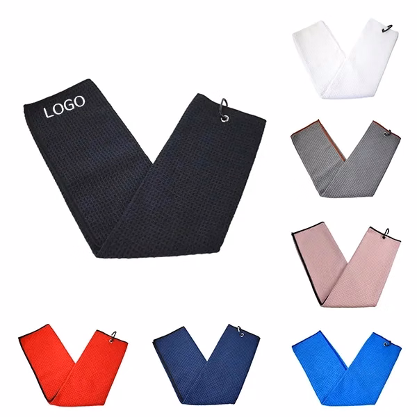 Microfiber Waffle-Weave Golf Towel