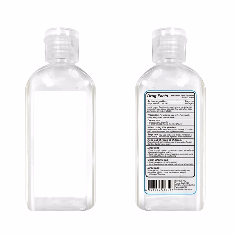 Hand Sanitizer Gel, 3.4 oz. - Blank