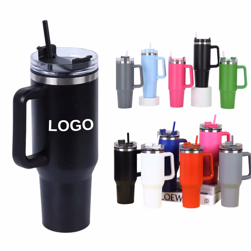 40oz Stainless Steel Insulated Tumbler with Straw