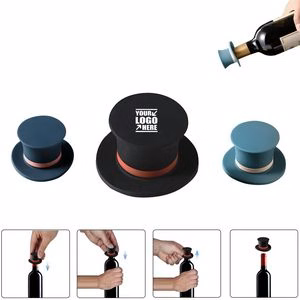 Elegant Top Hat Silicone Wine Cap Bottle Stopper