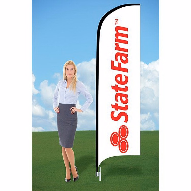8ft Advertising Flag with Ground Stake-single