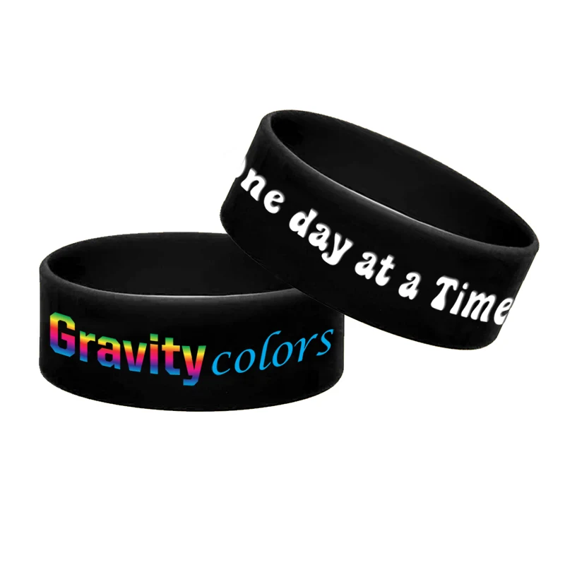 1" ink Injected Silicone Wristband 1