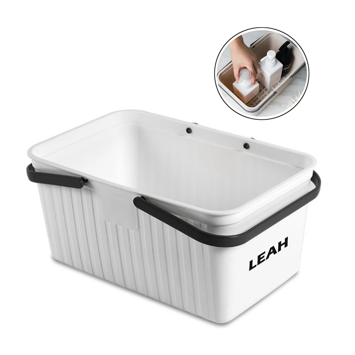 Plastic Bathroom Basket with Handle 1