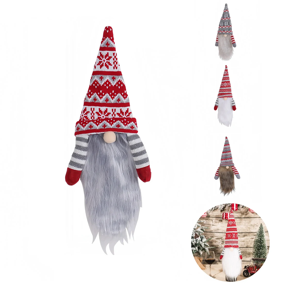 Fleece Christmas Decorative Wine Bottle Cover 1