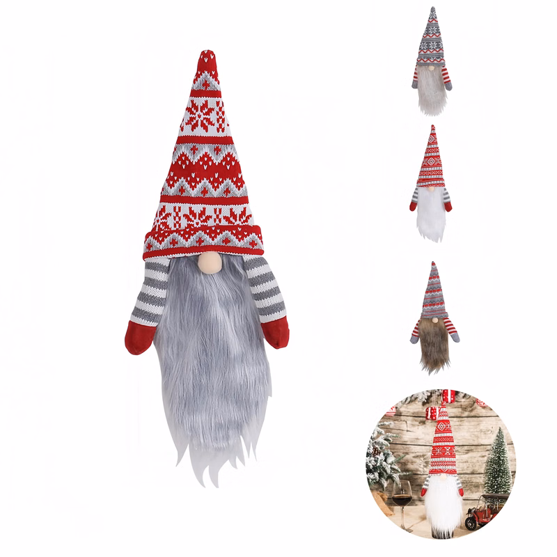 Fleece Christmas Decorative Wine Bottle Cover