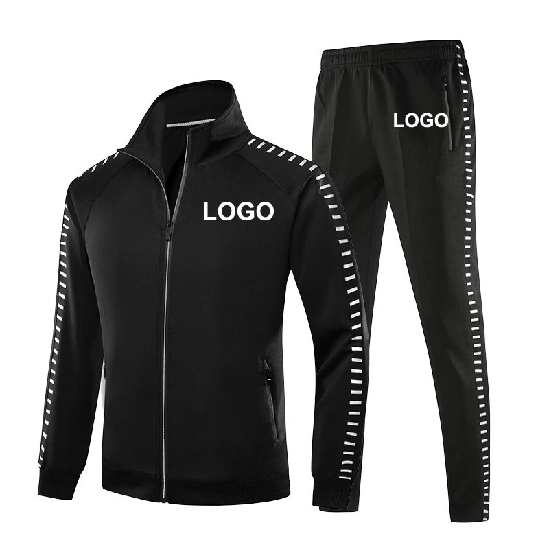 Custom Men's Tracksuit Set Full Zip Long Sleeve 1