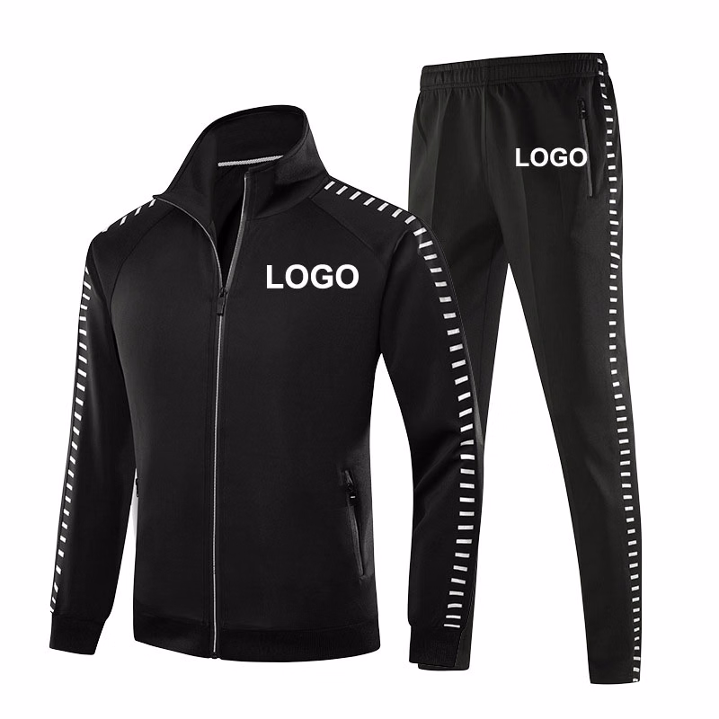 Custom Men's Tracksuit Set Full Zip Long Sleeve