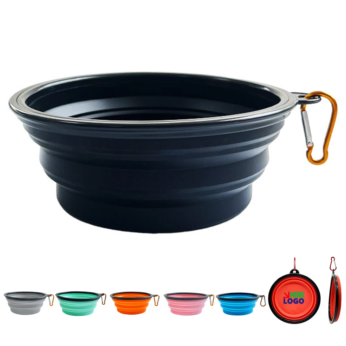 33.8oz Portable Pet Bowl with Silicone Design 1