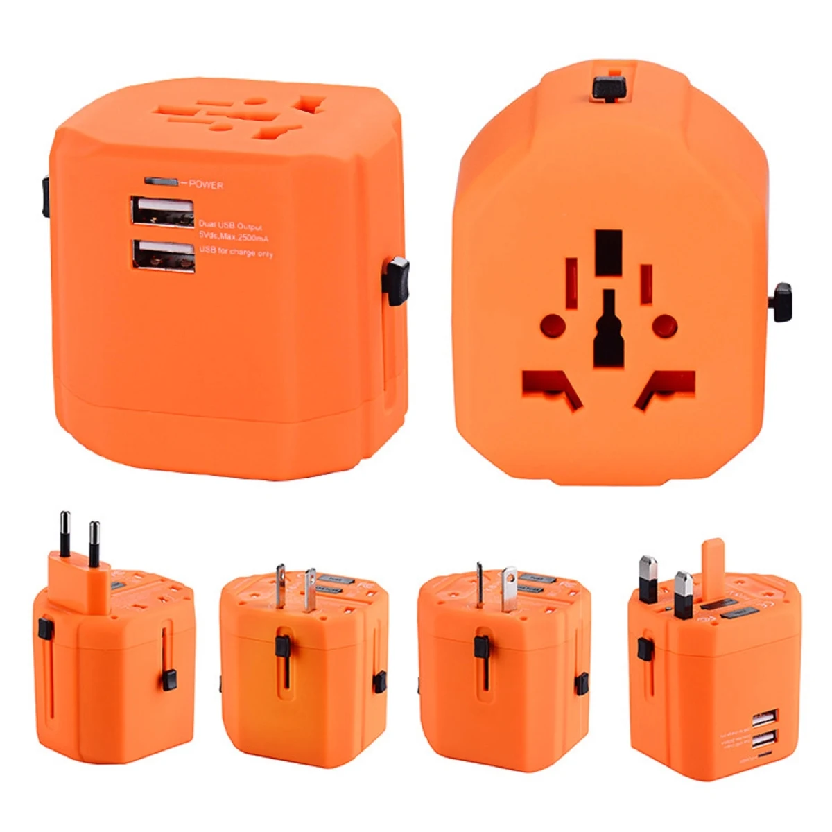 World Travel Adapter Plug with 2 USB Ports 1