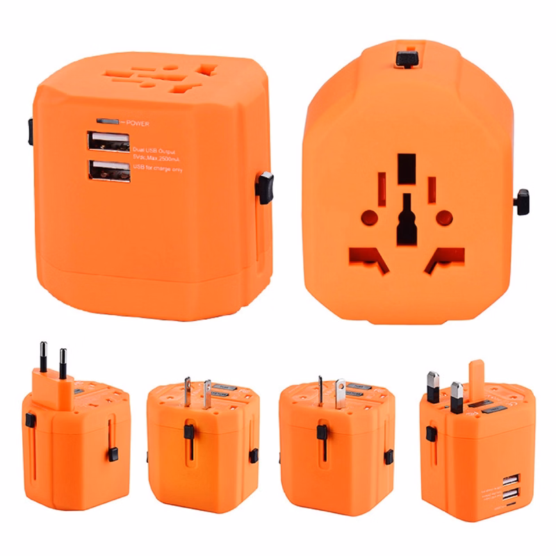 World Travel Adapter Plug with 2 USB Ports