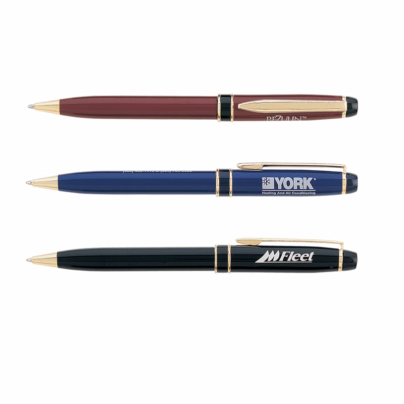 Norman-I Twist Action Pen with Black Middle Ring