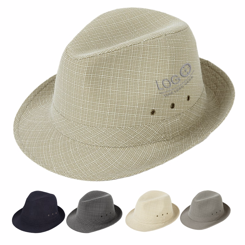 Men's Vintage Linen Jazz Fedora Hat