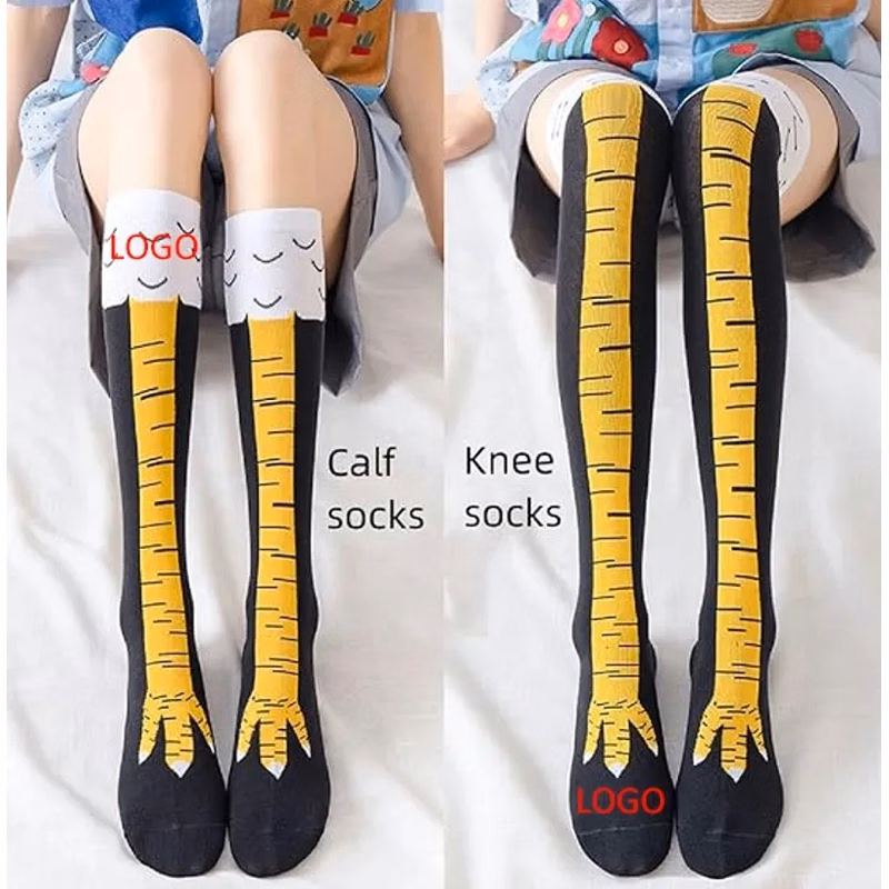 Polyester Chicken Knee High Socks