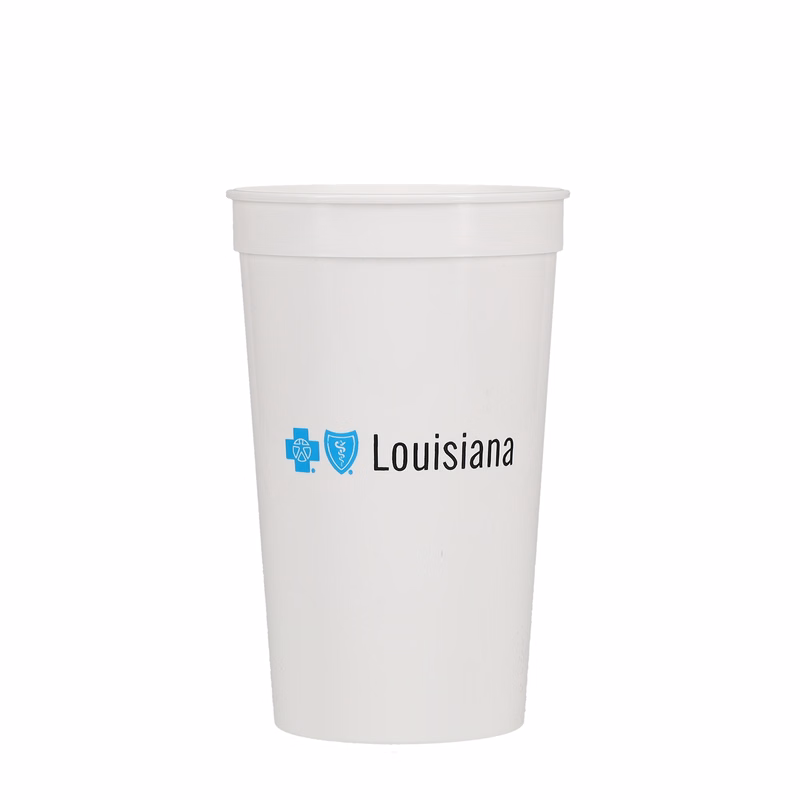 22 oz Stadium Cup Smooth White Tradition Print