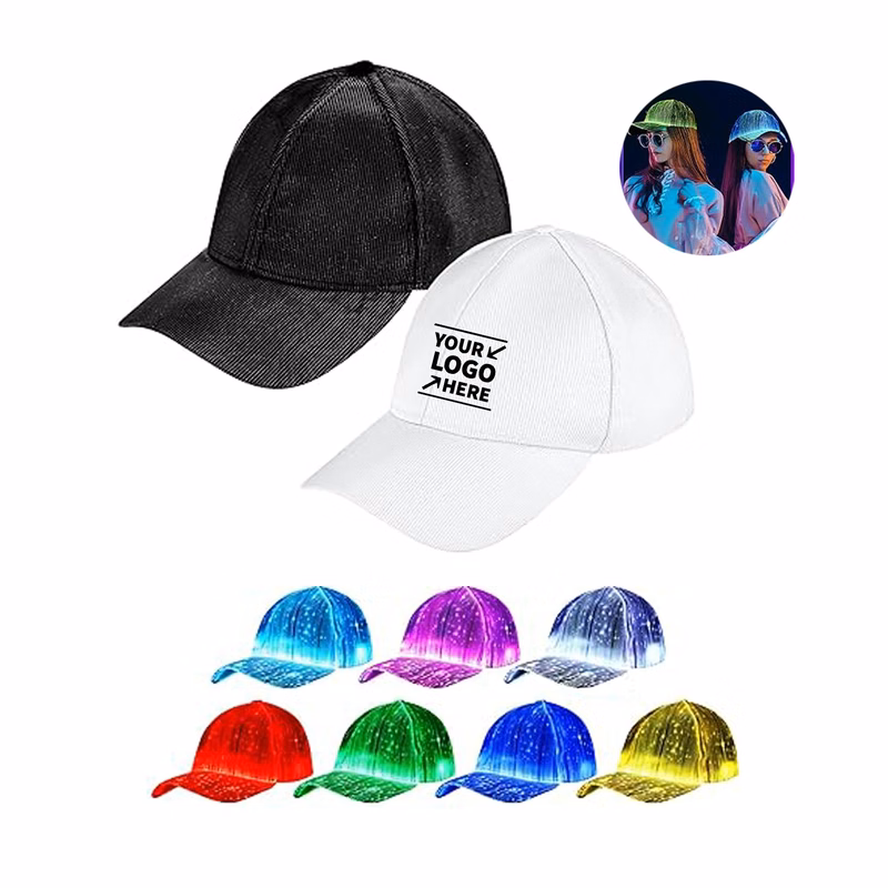 7 Colors LED USB Charging Baseball Cap For Party