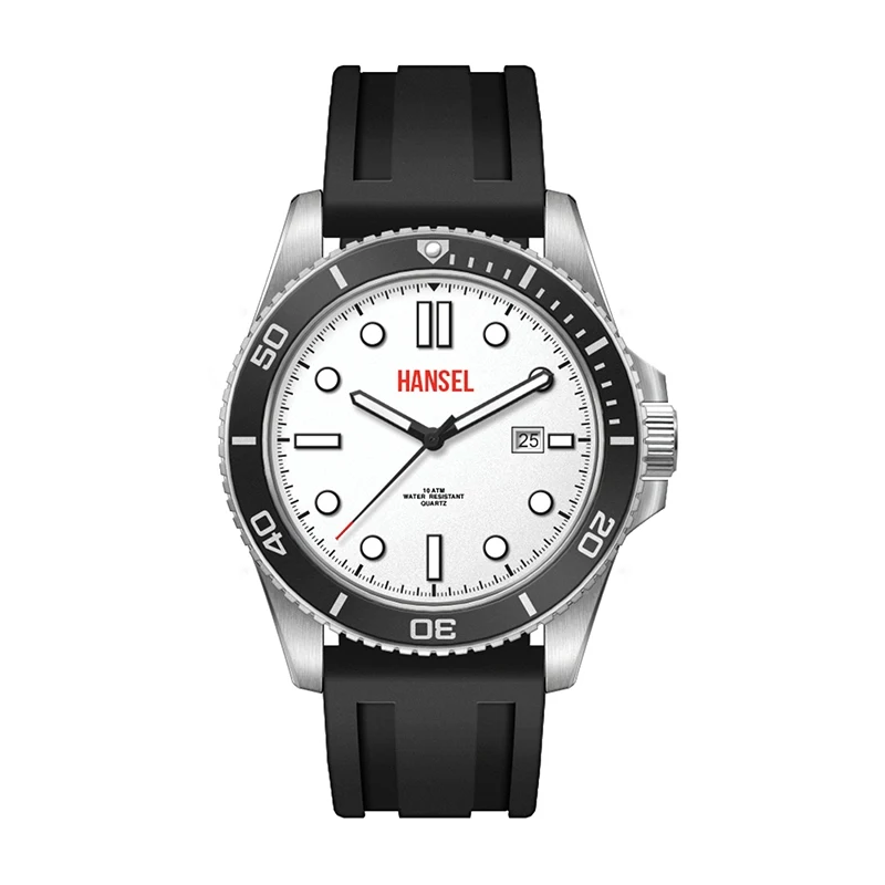 WC5262 42.5MM STEEL SILVER CASE, 3 HAND MVMT, WHITE DIAL, DTE DISPLAY, BK ROTATING BEZEL, SILICONE STRAP, F 1