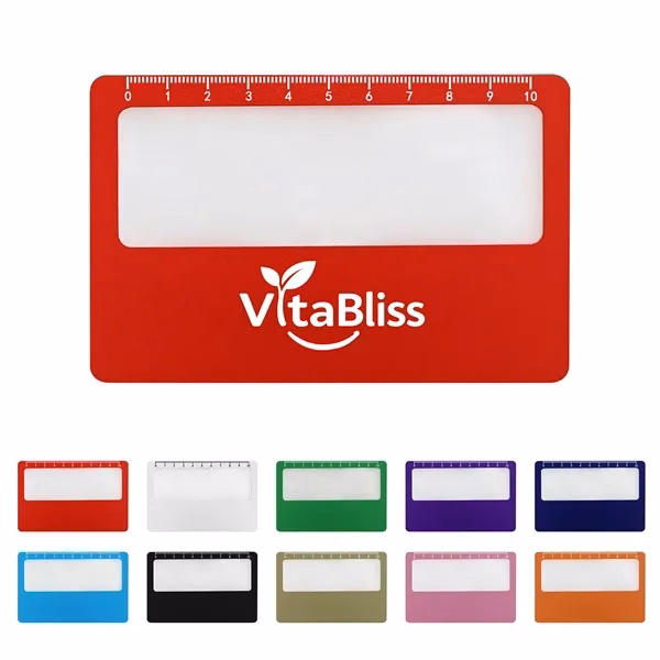 Custom 3X PVC Pocket Magnifying Card — Reading & Accessibility Promo Tool