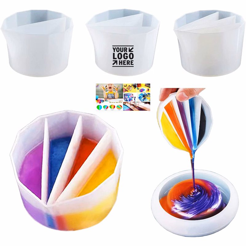 4 Pack Silicone Paint Resin Pouring Split Cup