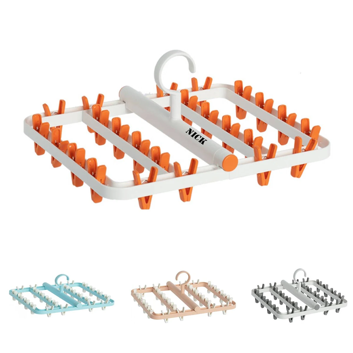 Clothes Drying Racks Foldable Clip Hangers 1