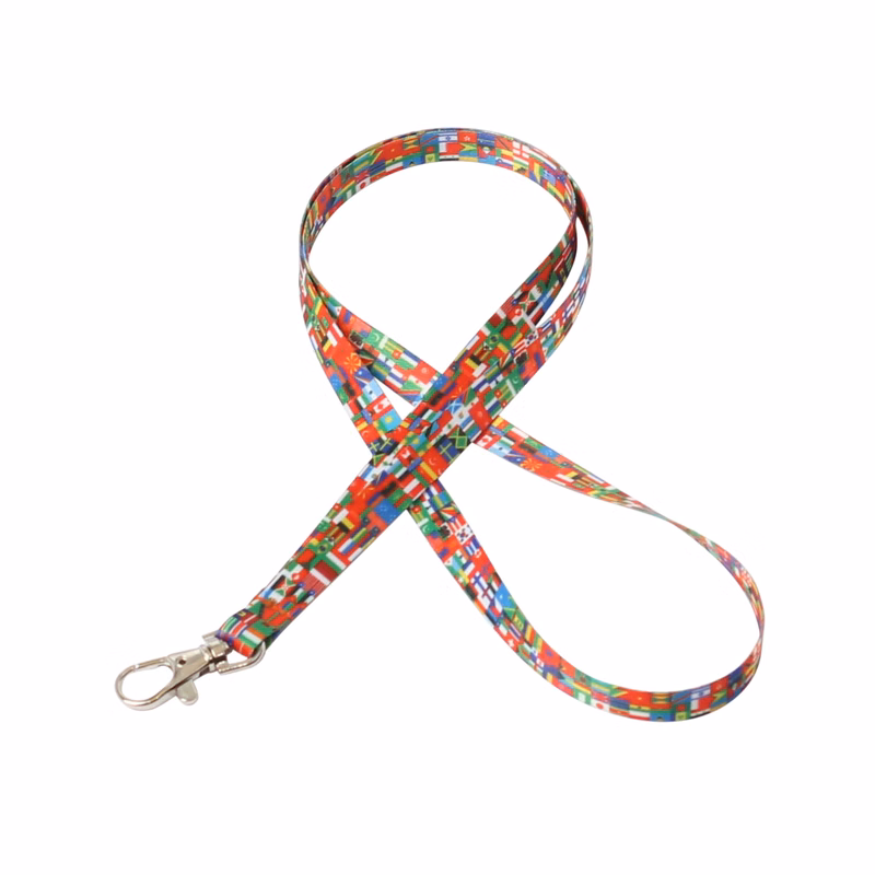 3/8" Digitally Sublimated Lanyard w/ Deluxe Swivel Hook