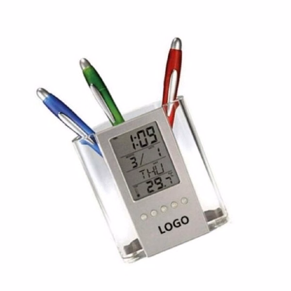 Digital Calendar Penholder Desk Organizer