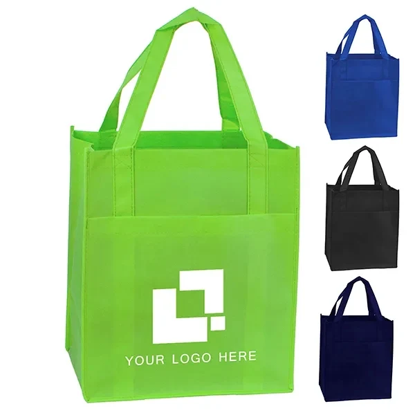 Non-woven Pocket Shopping Tote- 13x15x10 1