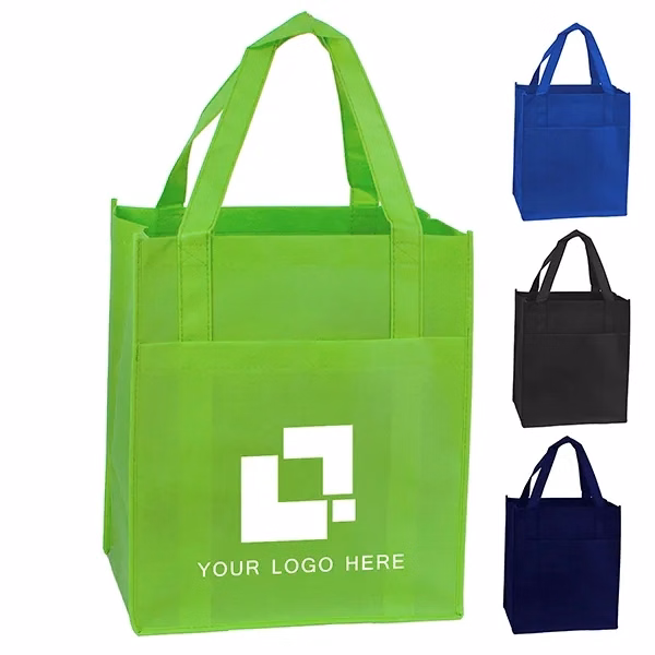 Non-woven Pocket Shopping Tote- 13x15x10
