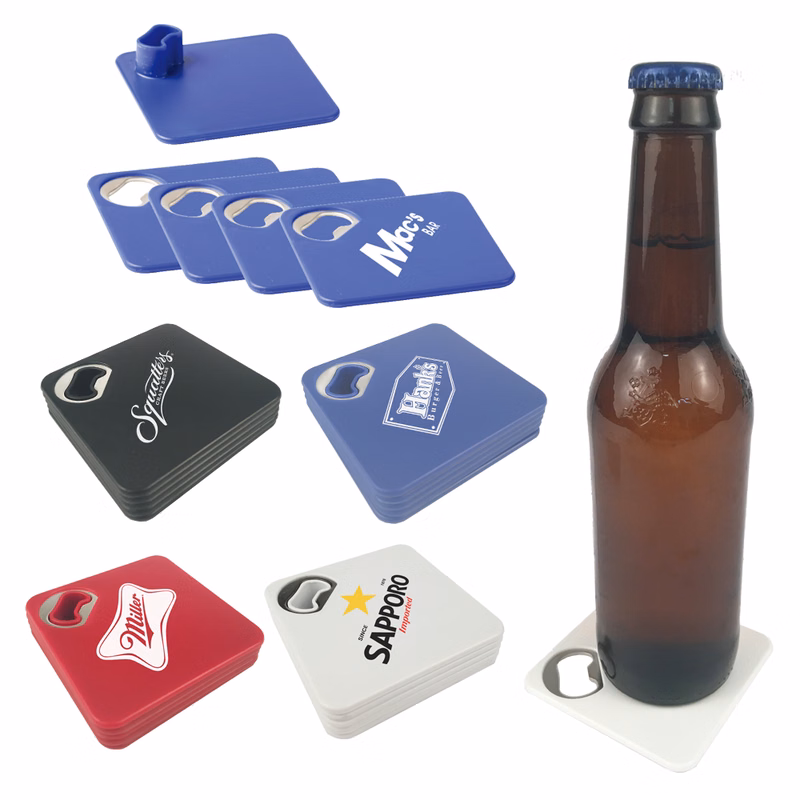 Plastic Bottle Opener 4pcs + Holder
