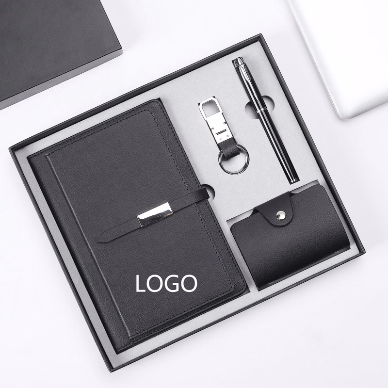 Card Bag Notepad Key Chain Ballpen Four Piece Set