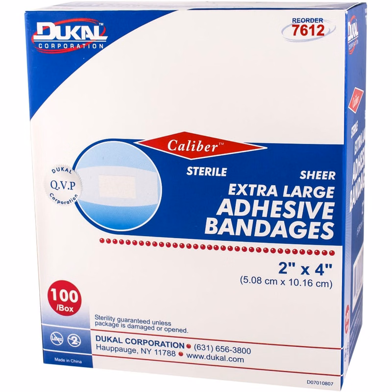 Adhesive Sterile Bandages - Sheer 100 Pack 2" x 4"