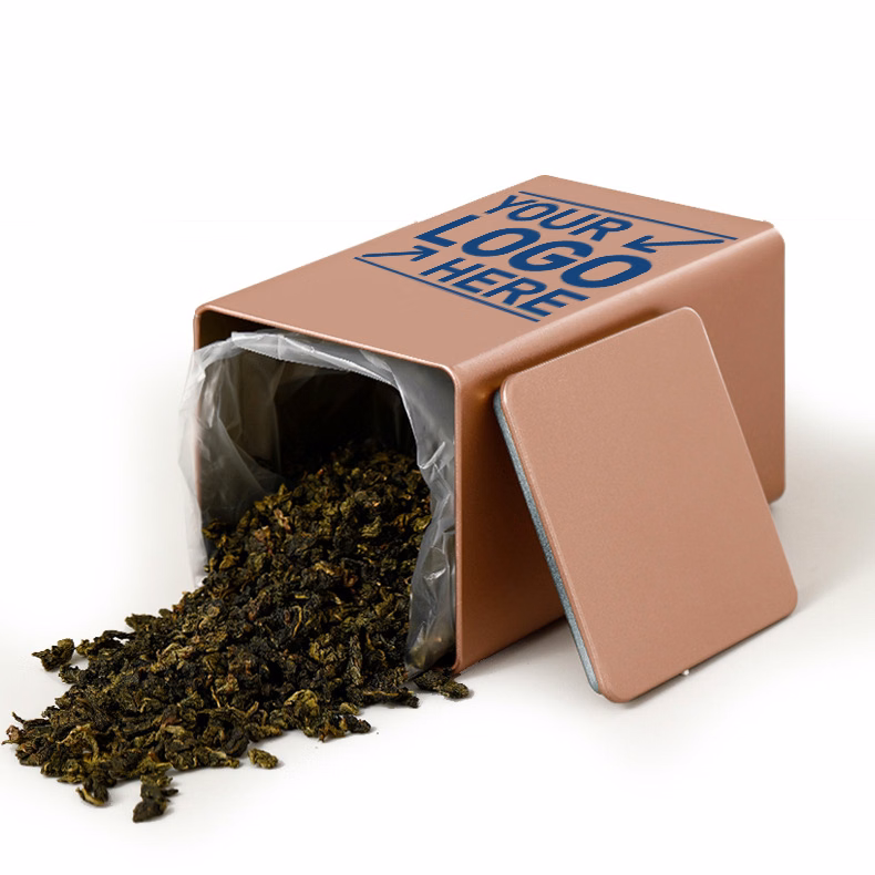 Large Tinplate Box / Square Tea Box