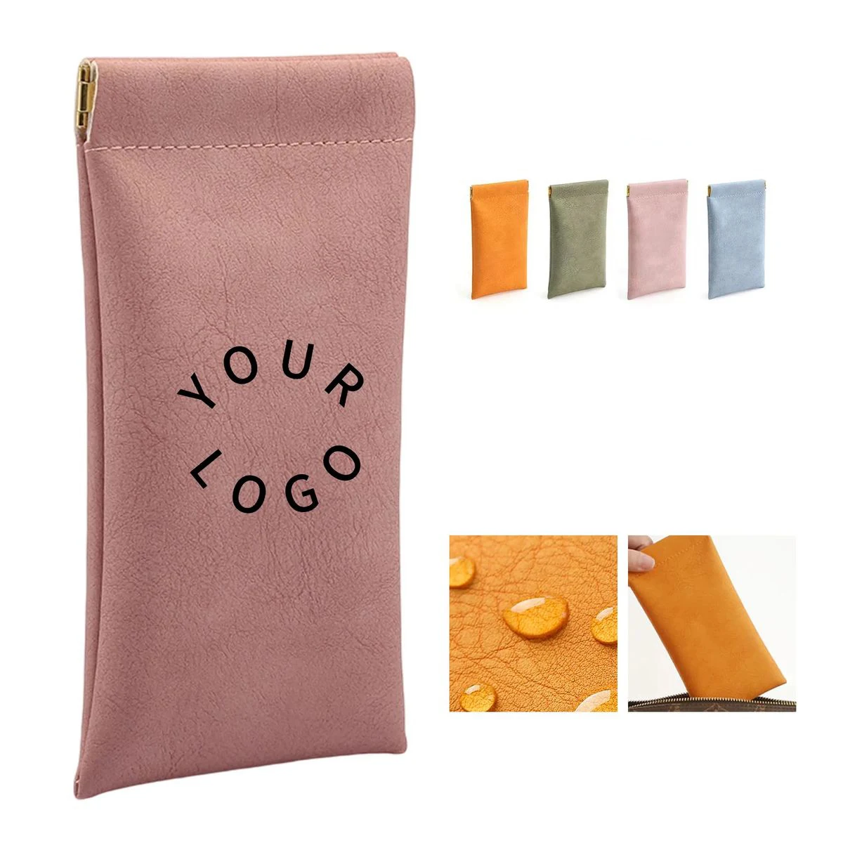 Durable PU Leather Pouch for Eyewear Protection 1