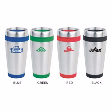 16 OZ Stainless SteelTumbler with Color Trim