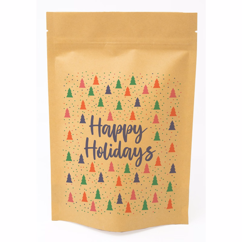 Bold Christmas Trees Predesigned Kraft Barrier Pouch (6"W x 9"H x 3"D)