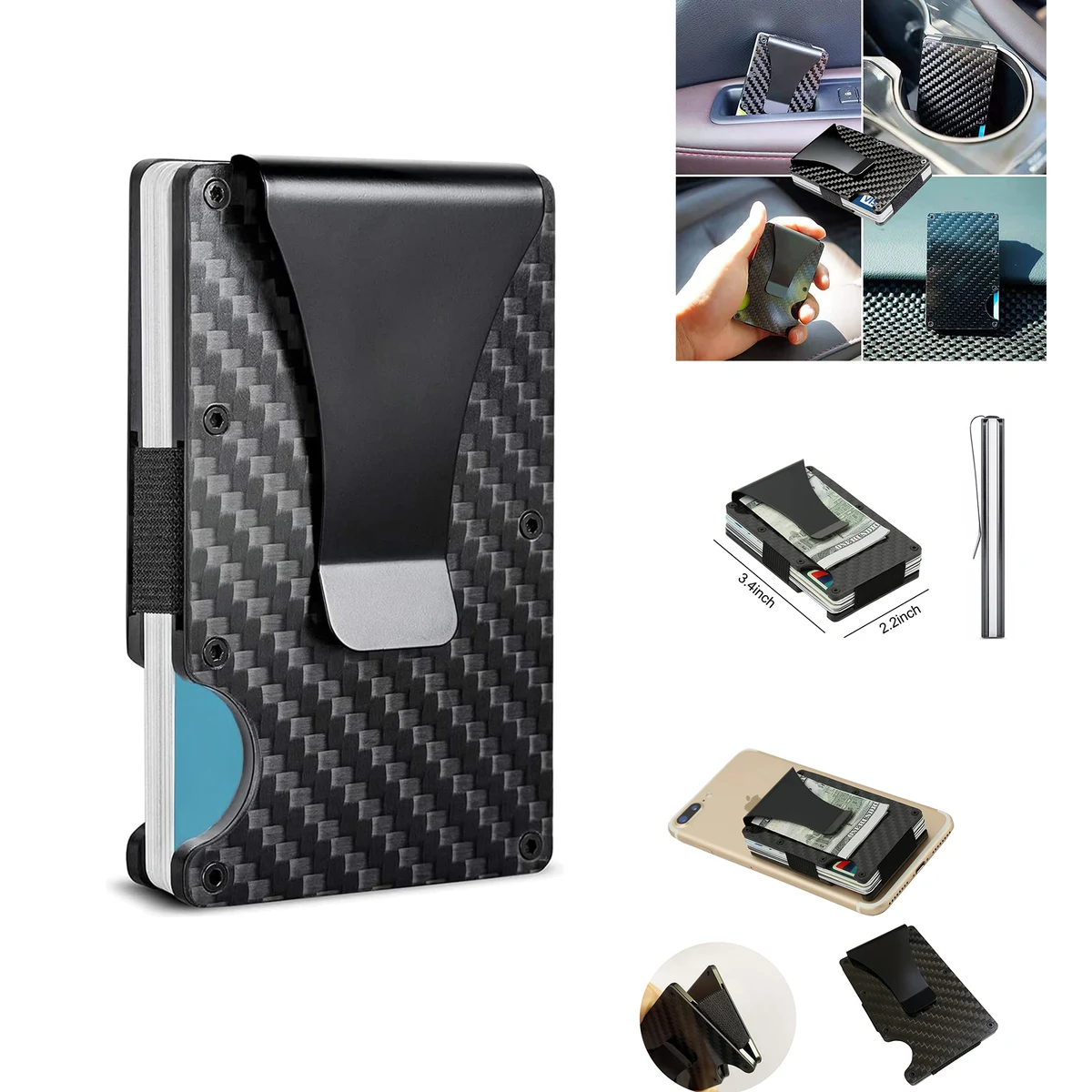 Small Men's Slim Money Clip Wallet 1