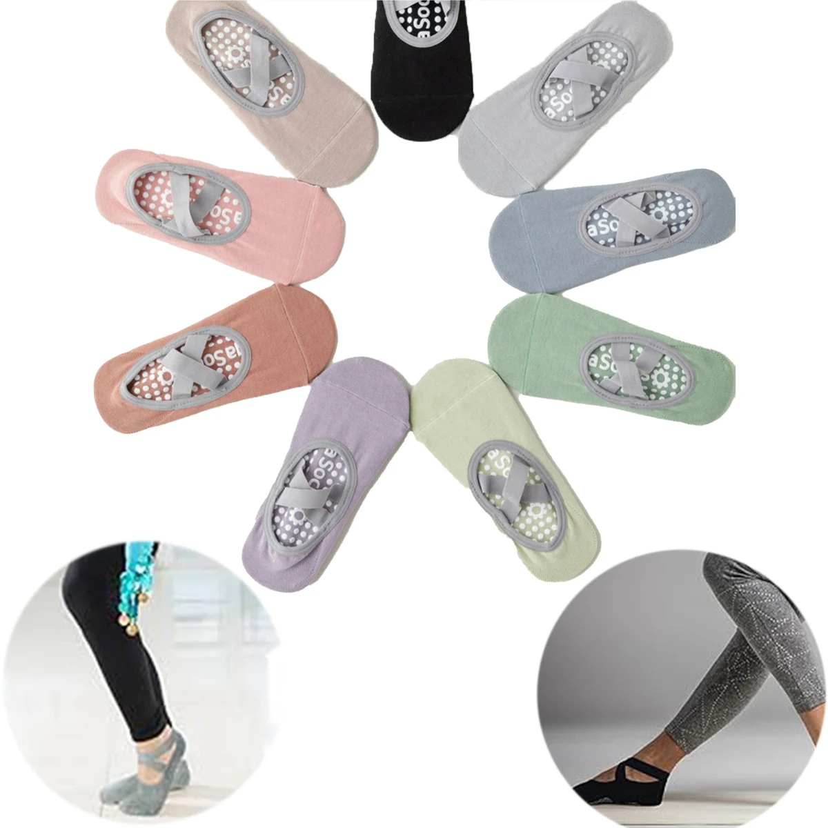 Non Slip Sock with Straps 1