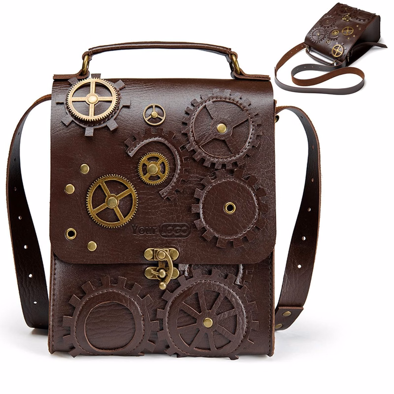 PU Steampunk women's cross-body bag