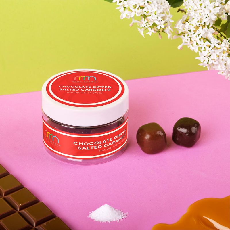 Chocolate Dipped Salted Caramels : Small Jar