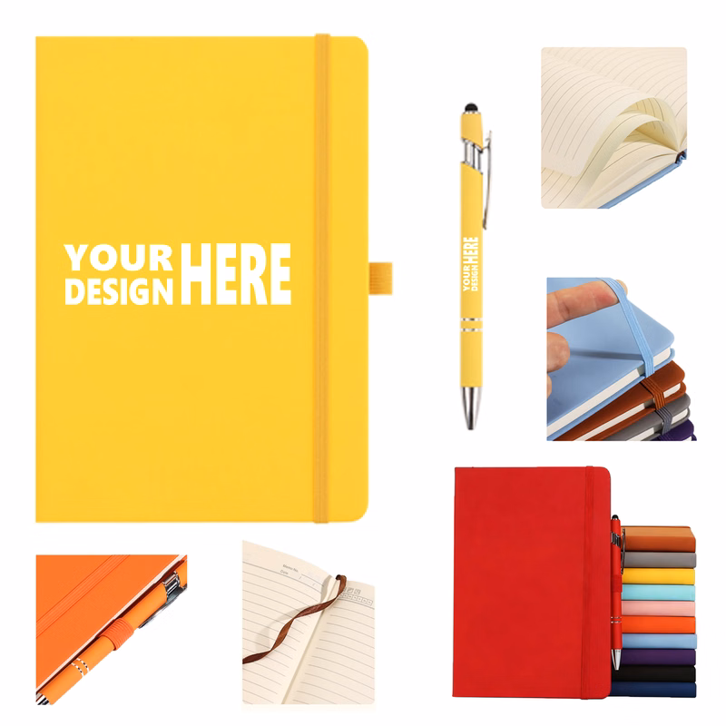 A5 Elastic Band Notebook & Touch Ballpoint Pen