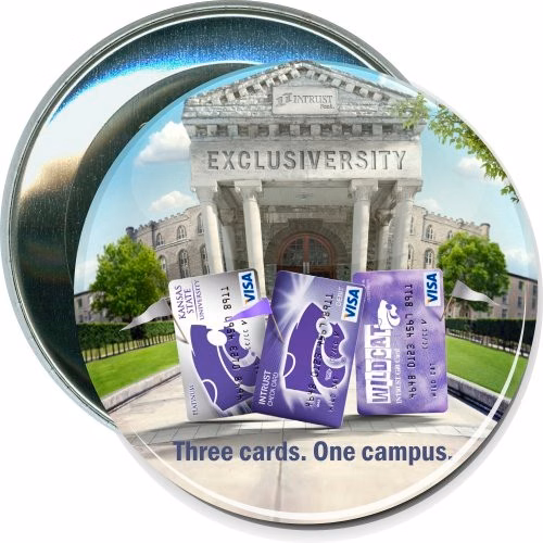 Visa, Kansas State, Exclusiversity. Business Button