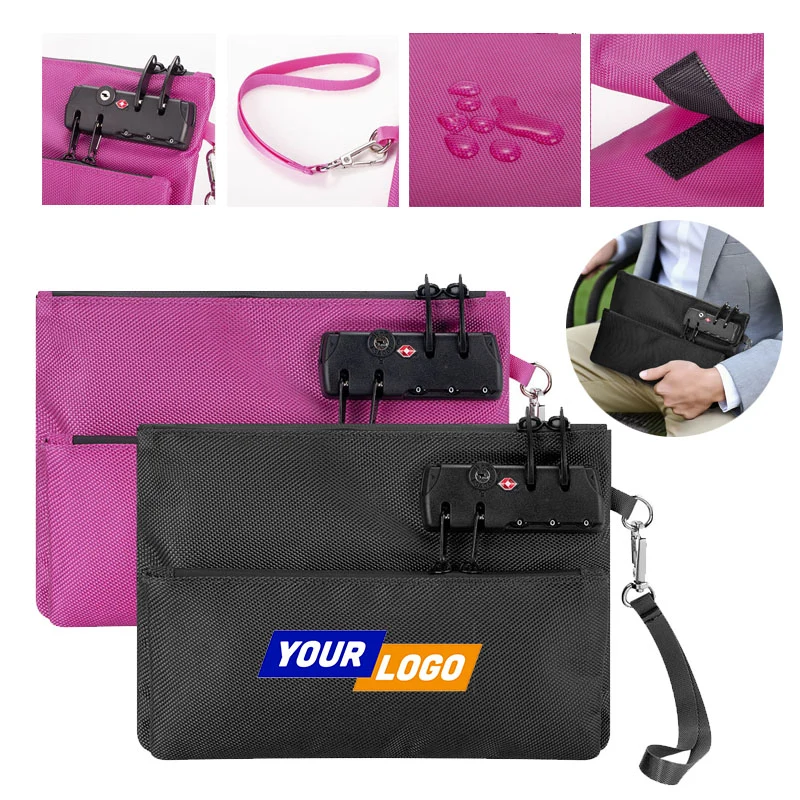 Combination Lock Bank Card Clutch Bag 1