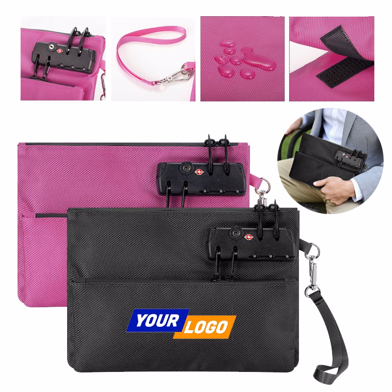 Combination Lock Bank Card Clutch Bag