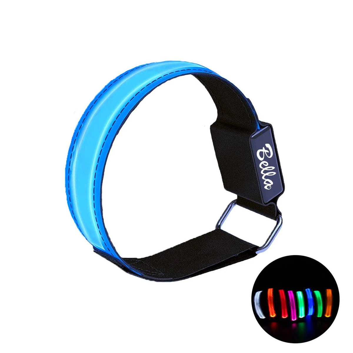 Battery Powered LED Slap Band Safety Armband Adjustable 1