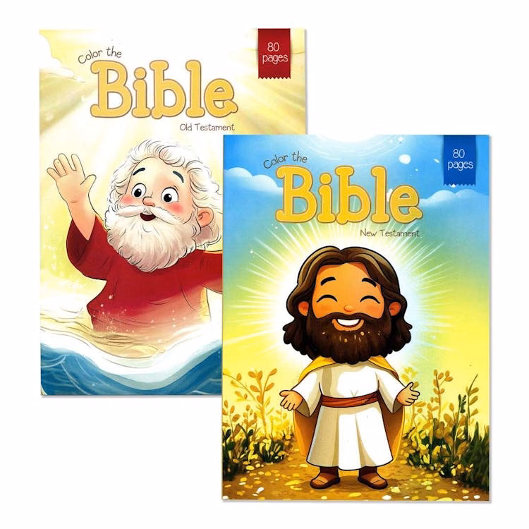 Color The Bible Coloring Books - 2 Volumes 80 Pages