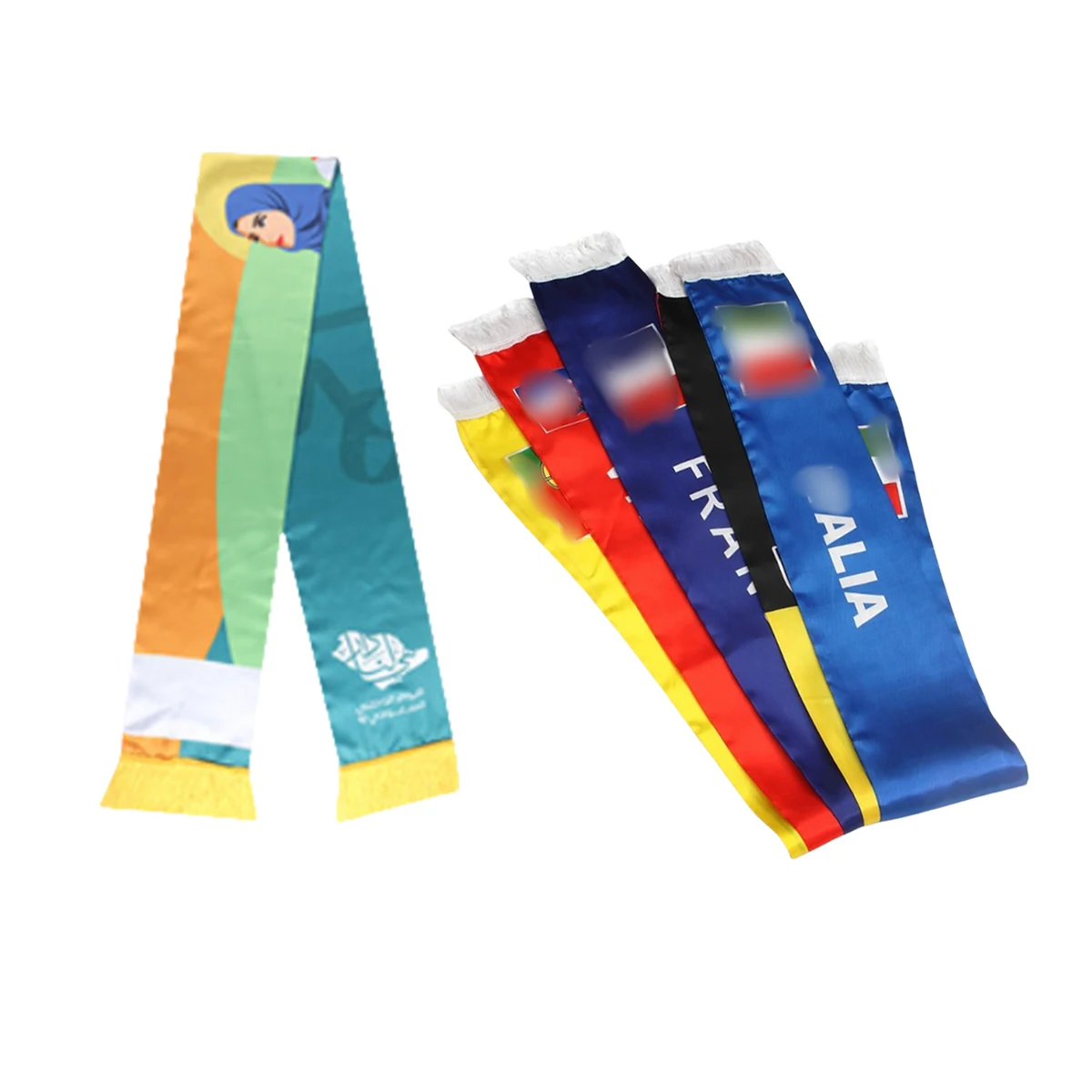Double-Sided Football Fans Scarf With Fringe 1